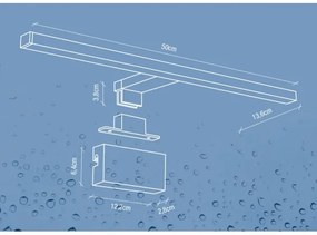 Nordlux - Illuminazione specchio bagno MARLEE LED 8,9W 230V IP44 50 cm nero