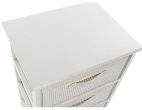 Cassettiera DKD Home Decor Bianco Bambù Legno di paulownia 42 x 32 x 81 cm