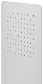 Soffione doccia a sbalzo slim 25x52 cm cromato in acciaio inox