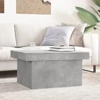 Tavolino Salotto Grigio Cemento 80x55x40 cm Legno Multistrato 840866