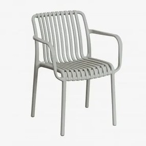 Confezione da 4 sedie da giardino con braccioli Wendell Verde Kaki - Sklum