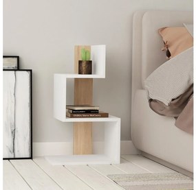 Comodino ROSIE 72x42 cm bianco/quercia