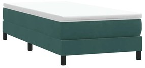 Giroletto A Molle Senza Materasso Verde Scuro 100x210cm Velluto /
