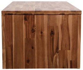 Tavolino da caffè in legno massello d&#039;acacia 90x50x37,5 cm