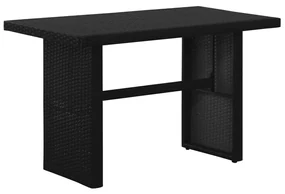 Set divani da giardino 3 pz con cuscini in polyrattan nero