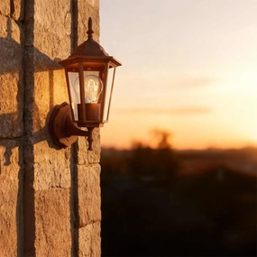 Applique Lanterna da Esterno IP54 E27 Corten - Serie TOSCA 1A