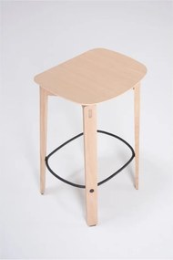 Sedia da bar di colore naturale in rovere massiccio (altezza della seduta 65 cm) Nora – Gazzda