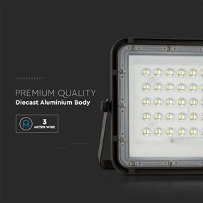 LED Proiettore solare da esterno LED/6W/3,2V IP65 4000K nero + +TC