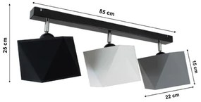 Lampadario a plafone DIAMENT 3xE27/60W/230V