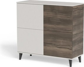 Comò Random 2 KM-2 in cashmere / noce / nero – 100x40x95 cm