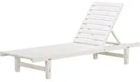 Lettino da sole in legno L194xL65xH96 Rawai colore Bianco