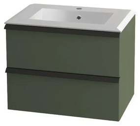 Mobile bagno con lavabo L 70 x H 57 x P 46 cm verde opaco per vasca centrale Rodi