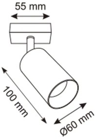 Zuma Line 2211BD-1-BK - Faretto da parete REN 1xGU10/50W/230V nero/grigio