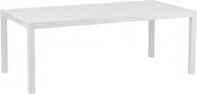 Tavolo In Alluminio Allungabile Da Esterno 100x200-300 Cm Ever Bianco
