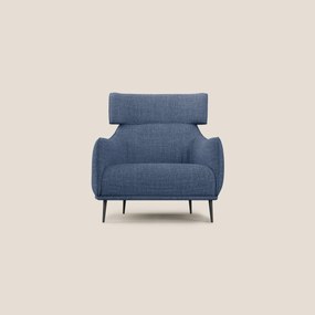 Zelda Poltroncina dal design moderno in morbido tessuto impermeabile T06 blu