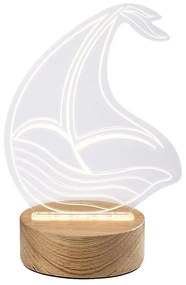 Rabalux 76001 - Lampada da tavolo LED per bambini AKALI LED/2W/5V 3000K barca faggio