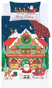 Set copripiumino e federa per letto singolo 135x200 cm Santa's Workshop – Catherine Lansfield
