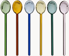 Set di 6 bacchette da cocktail in vetro borosilicato Colorea
