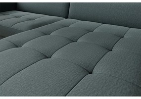 Divano angolare verde polveroso allungabile/con contenitore (con penisola a destra/con chaise lounge) e rivestimento in velluto Gomsi – ELTAP