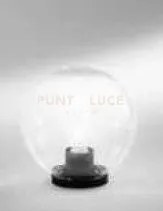 Lumetto polly sfera trasparente montatura nera 1 luce attacco e27 i...