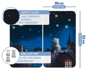 Set di 2 coperchi per fornelli in vetro temperato 30x52 cm - Maximex