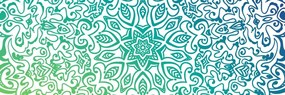 Stampa su tela – Mandala verde acqua