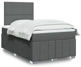Giroletto A Molle Con Materasso Grigio Scuro 120x200 Cm Tessuto /