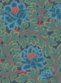 Cole & Son Carta da parati Aurora - Petrol & Teal on Ink