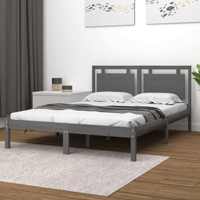 Giroletto Grigio İn Legno Massello 150x200 Cm King Size /