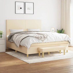 Giroletto A Molle Con Materasso Crema 160x200 Cm İn Tessuto /