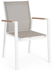 Sedie da esterno in set bianche in metallo 4 pz Heta – Bizzotto