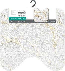 Tappetino per il bagno bianco/dorato 45x45 cm Aquamarbre – douceur d'intérieur