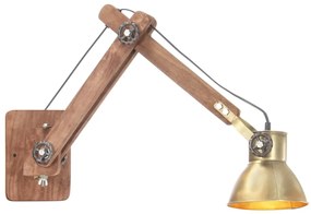 Lampada Da Parete Stile Industriale Ottone Rotonda E27 /