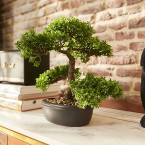 Ficus Artificiale Mini Bonsai Verde 32 Cm 420002 /