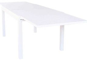 JERRI - set tavolo in alluminio cm 135/270 x 90 x 75 h con 10 Poltrone Dynamo