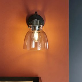 Endon 107011 - Faretto da parete URBAN 1xE27/10W/230V nero/fumé