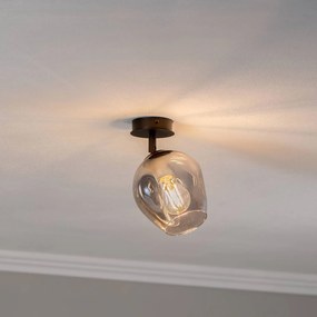 EMIBIG LIGHTING Plafoniera Flow 1 a 1 luce, grafite