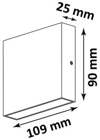 Applique LED da esterno CHICAGO 2xLED/3,25W/230V IP44
