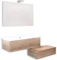 Mobile da bagno sospeso wonder corda con lavabo specchio made in italy *** confezione 1