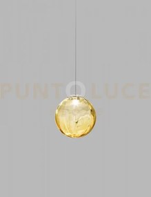 Puppet sospensione 28l ambra trasparente cromo lucido l22cc led 270...