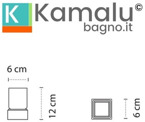 Kamalu - Portaspazzolino in acciaio inox satinato e vetro | CLODE-S
