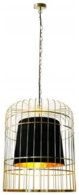Lampadario a sospensione con catena LONGIS 2xE27/60W/230V diametro 60 cm oro/nero