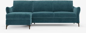 Dalia divano letto angolare con vano contenitore - materasso alto 18 cm in raffinato tessuto smacchiabile T30