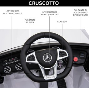 Macchina Elettrica per Bambini 12V con Licenza Mercedes GLA 45 AMG Bianca...
