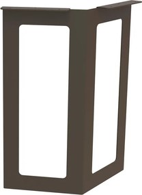 Gamba per mobili STEELMI Boomerang in acciaio bronzo opaco L 30 x P 57 x H 71 cm