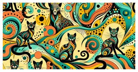 Quadro su tela – Gatti colorati