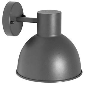 Lampada da parete per esterni industriale grigio scuro rotonda IP44 - Natas
