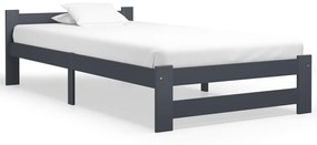 Giroletto Senza Materasso Grigio Scuro 100x200 Cm Legno Pino /