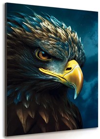 Stampa su tela – Aquila blu-oro