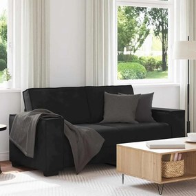 Divano A 2 Posti Nero 140 Cm İn Velluto /
